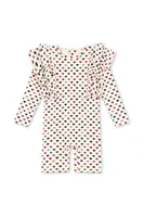 Kojenecké plavky Konges Sløjd MANUCA FRILL ONESIE GRS béžová barva, KS102511