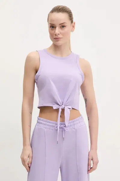 Bavlněný top Guess PRIMULA fialová barva, V5GI01 I3Z14
