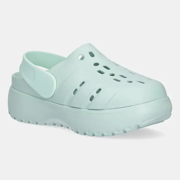 Pantofle adidas Adilette Clog Platform dámské, tyrkysová barva, JR2625