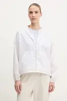 Bunda Puma bílá barva, přechodná, oversize, 629917