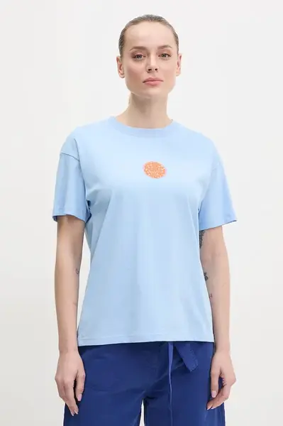 Bavlněné tričko Rip Curl modrá barva, 0EGWTE