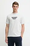 Bavlněné tričko New Balance pánské, šedá barva, s aplikací, MT51526AHH