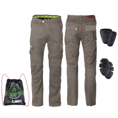 Pánské moto kalhoty W-TEC Shoota olivově zelená 5XL