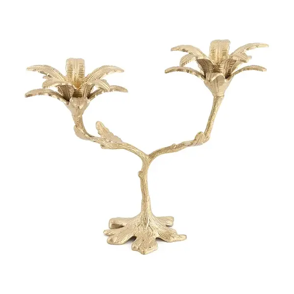 Dekorativní svícen Doing Goods 22,5 x 27 x 11,5 cm žlutá barva