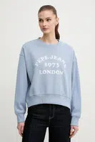 Mikina Pepe Jeans VENUS dámská, modrá barva, s potiskem, PL581487