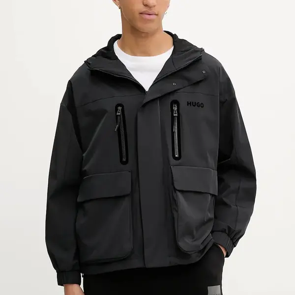 Bunda HUGO černá barva, přechodná, 50541611