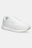 Sneakers boty Calvin Klein Jeans RETRO RUNNER LOW LACEUP CANVAS bílá barva, YW0YW01888