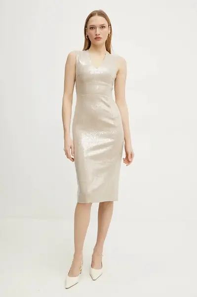 Šaty s příměsí lnu Silvian Heach PORIM