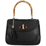 Dámská kožená kabelka do ruky černá - Delami Avelio