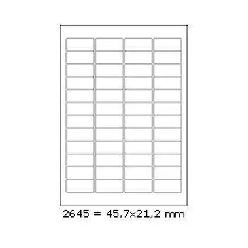 Samolepicí etikety 45,7 x 21,2 mm, 48 etiket, A4, 100 listů