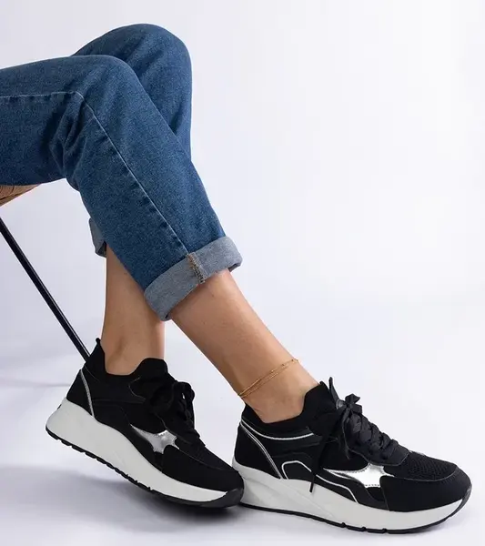 Gemre Black women's sports sneakers Elsira