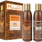 Hydratační sada pro suché a křehké vlasy Kléral Olio di Macadamia - šampon 150 ml + maska 150 ml (174) + dárek zdarma