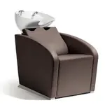 Kadeřnický mycí box Elegantia Sibel - hnědý (018100015) + dárek zdarma