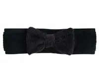 Kosmetická čelenka MaryBerry Rich  a  Famous - černá s mašlí (2130V18) + dárek zdarma