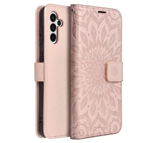 Flipové pouzdro Forcell MEZZO pro Samsung Galaxy A13 5G, mandala rose gold