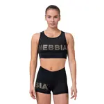 Dámský mini top Nebbia Gold Mesh 830 Black XS
