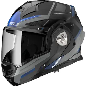 Překlopná moto přilba LS2 FF901 Advant X Spectrum Black Titanium Blue P/J XXL (63-64)
