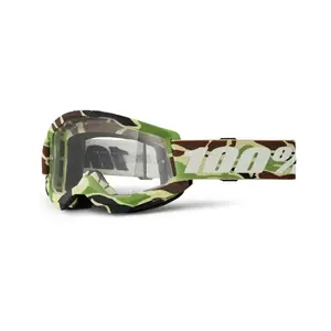 Motokrosové brýle 100% Strata 2 New War camo, čiré plexi