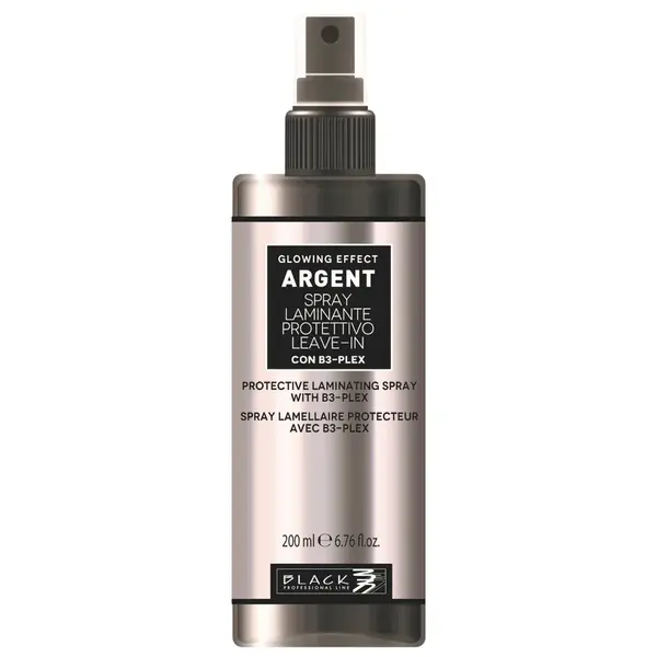 Bezoplachový sprej pro oslabené a lámavé vlasy Black Argent Glowing Effect - 200 ml + dárek zdarma