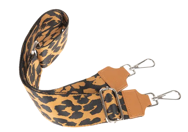NovaKabelka.cz Látkový přídavný popruh leopardo camel argento
