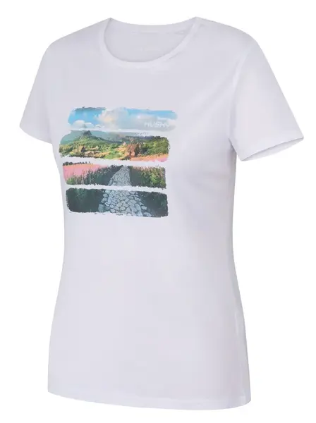 Husky Tee Flo L XS, white Dámské bavlněné triko