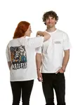 Meatfly unisex tričko Carter 30 Fly White | Bílá | Velikost L/XL | 100% bavlna