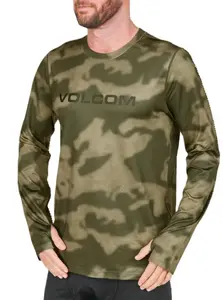 Volcom pánské tričko M V-Science Crew Camouflage | Maskáč | Velikost L