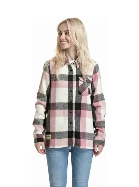 Meatfly dámská košile Dora Premium Pink / Brown | Růžová | Velikost M