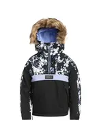 Roxy dětská bunda Shelter Girl True Black Black Flowers | Černá | Velikost 16 r.