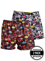Meatfly pánské boxerky Agostino Red/Black Comics | Červená | Velikost S