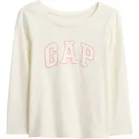 GAP V-FRCH LS LOGO TEE Dětské tričko, bílá, velikost 5Y