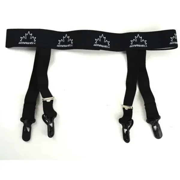 WINNWELL HOKEJOVÉ PODVAZKY BLACK SR Hokejové podvazky, černá, velikost