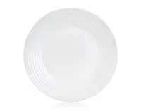 Mělký talíř Harena 25 cm, bílé sklo
