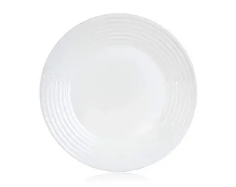 Mělký talíř Harena 25 cm, bílé sklo