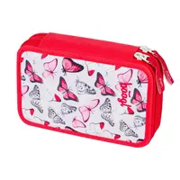 Školní penál dvoupatrový Motýlci