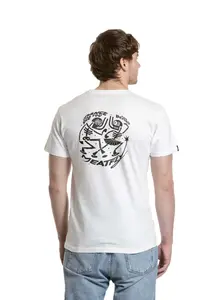 Meatfly pánské tričko Keke Dance White | Bílá | Velikost M | 100% bavlna