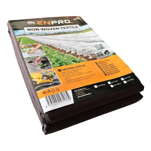 Textilie netkaná, 1,6 x 10 m, 50 g/m2, hnědá, ENPRO