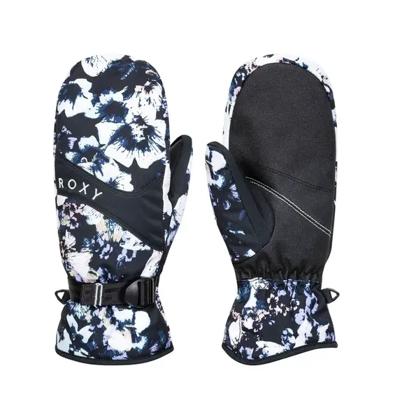 Roxy dámské rukavice Jetty True Black Black Flowers | Černá | Velikost M