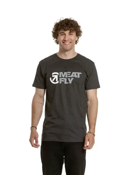 Meatfly pánské tričko Revital Black / Charcoal Heather | Černá | Velikost M