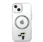 Zadní kryt Karl Lagerfeld IML Karl and Choupette NFT MagSafe pro Apple iPhone 13, transparentní