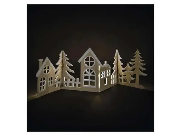 Dekorace vánoční EMOS DCWW41 dřevěná - vesnička