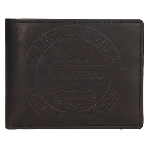 Pánská kožená peněženka Lagen Elías - černá
