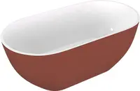 Polysan Reduta - Voľne stojaca vaňa, 150x75 cm, matná hnedá/biela 71843.72