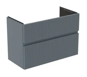 Ideal Standard Finesse - Umývadlová skrinka, 80x38x55 cm, 2 zásuvky, Ribbed Matt ashblue E3380UQ