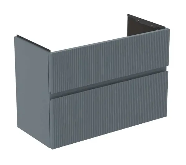 Ideal Standard Finesse - Umývadlová skrinka, 80x38x55 cm, 2 zásuvky, Ribbed Matt ashblue E3380UQ