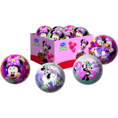 Míč Disney Minie 15 cm - růžový s Daisy