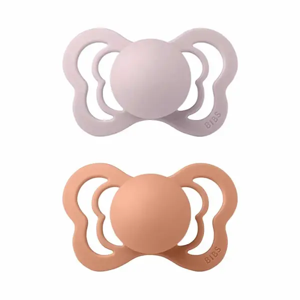 BIBS Couture anatomické cumlíky zo silikónu 2ks - veľkosť 2 - Pink Plum / Peach