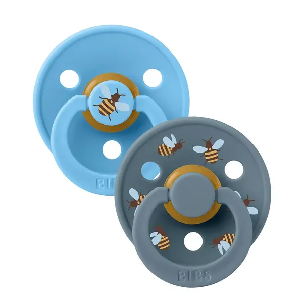BIBS STUDIO Colour Bumblebee cumlíky z prírodného kaučuku 2ks – veľkosť 1 - Breeze Mix