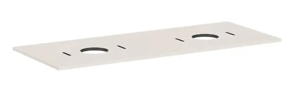 Hansgrohe Xilesa E - Doska pod umývadlo, 138x55 cm, 2 výrezy, matná béžová 54280780