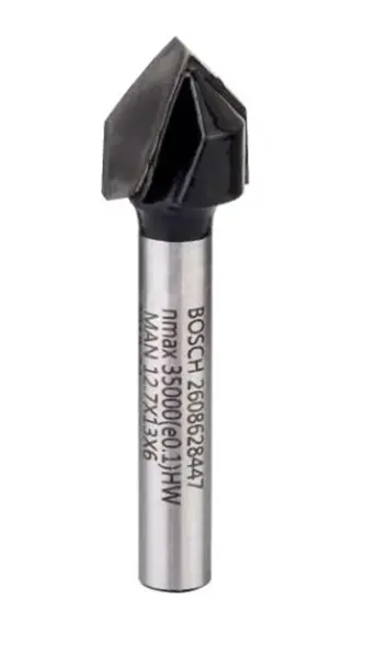 Bosch Príslušenstvo - Frézovací bit na drevo, V-žliabkovací, 12,7x45 mm 2608628447
